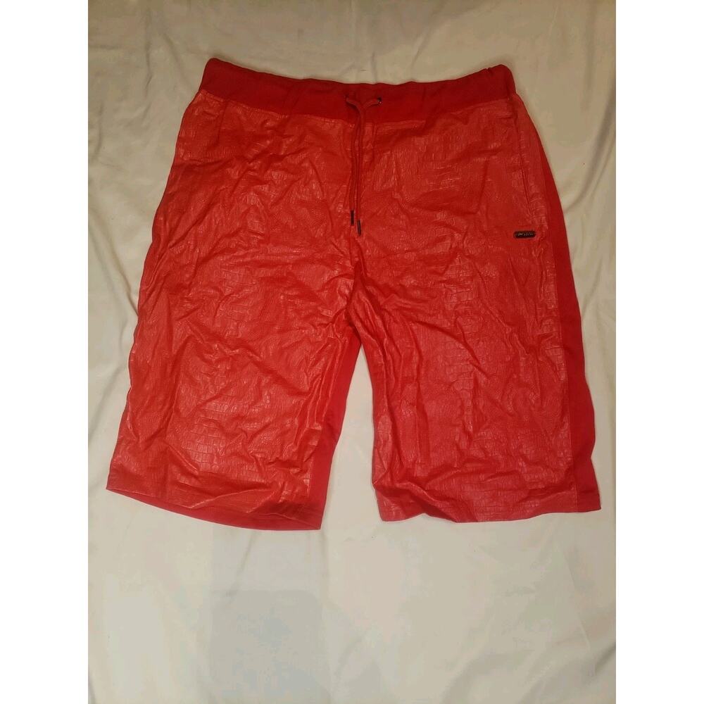 Switch Men’s 2XL Red Leather Drawstring Shorts Vintage Y2K